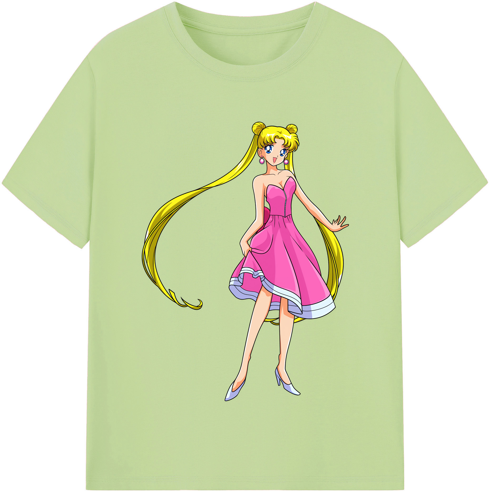 （画像用） 美少女戦士セーラームーン 愛野 美奈子 あいの みなこ Sailor Moon Aino Minako 綿100％半袖Tシャツ（フロントプリント）